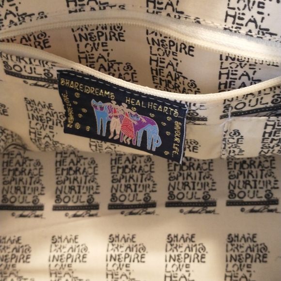 Laurel Burch cat tote bag outside pockets multicolor cats medium - Picture 14 of 16